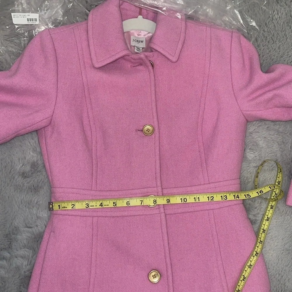 Last One NWT PINK J. CREW Wool-blend lady coat - Picture 7 of 17